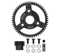 REXVTNS Steel Pinion Spur Gear Kit 32P 0.8M | 56T Spur Gear & 18T Pinion Gear for Brand Slash 2WD 1/10 RC Car | Sturdy Hardened Metal Iron Gears with Oxidation Protection