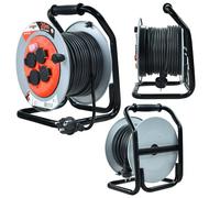 REXXER Avvolgicavo 20m Metallo IP44 - 4 Prese Tipo E