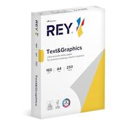 Rey, 1 risma da 250 fogli, formato A4 Text & Graphics, 160 g