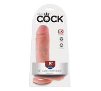 Rey Cock 20, 3 cm Dildo di carne con Bolas