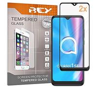 Rey Pack 2X Pellicola salvaschermo 3D per ALCATEL 1SE 2020-1SE 2021, Nero, Vetro temperato, Copertura Completa, Pellicola Protettiva Protezione Schermo, 3D / 4D / 5D