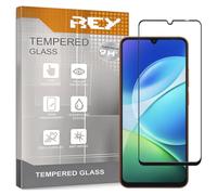 REY Pack 2X Pellicola salvaschermo 3D per BLACKVIEW Wave 10-10C, Negro, Vetro temperato, Copertura Completa, Pellicola Protettiva Protezione Schermo, 3D / 4D / 5D
