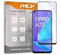 REY Pack 2X Pellicola salvaschermo 3D per Oppo A72, Nero, Vetro temperato, Copertura Completa, Pellicola Protettiva Protezione Schermo, 3D / 4D / 5D