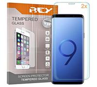 REY Pack 2X Pellicola salvaschermo 3D per Samsung Galaxy S9 Plus - S9+, Nero, Copertura Completa, Pellicola Protettiva Protezione Schermo, 3D / 4D / 5D