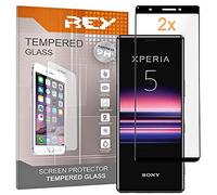 REY Pack 2X Pellicola salvaschermo 3D per Sony Xperia 5, Vetro temperato, Copertura Completa, Pellicola Protettiva Protezione Schermo, 3D / 4D / 5D