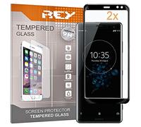 REY Pack 2X Pellicola salvaschermo 3D per Sony Xperia XZ3, Nero, Copertura Completa, Pellicola Protettiva Protezione Schermo, 3D / 4D / 5D