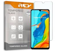 REY Pack 2X Pellicola salvaschermo per Huawei P30 Lite - Huawei P30 Lite New Edition, Vetro temperato, di qualità Premium