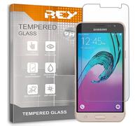 REY Pack 2X Pellicola salvaschermo per Samsung Galaxy J3 2016, Vetro temperato, di qualità Premium