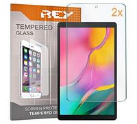 REY Pack 2X Pellicola salvaschermo per Samsung Galaxy Tab A 2019 10.1", Pellicole salvaschermo Vetro temperato, di qualità Premium Tablet