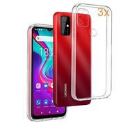 REY Pack 3X Cover in Gel TPU Trasparente per DOOGEE X96 - X96 PRO, Ultra Sottile 0,33 mm, Morbido Flessibile, Custodia Silicone