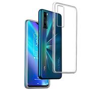 REY Pack 3X Cover in Gel TPU Trasparente per TLC 20S - TCL 20L - TCL 20L+, Ultra Sottile 0,33 mm, Morbido Flessibile, Custodia Silicone