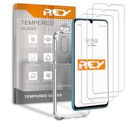 REY Pack 3X Pellicola salvaschermo e Cover Anti-Shock per Huawei P30 Lite - P30 Lite 2020 New Edition, Vetro temperato e Silicone TPU ad Alta Resistenza