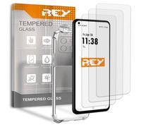 REY Pack 3X Pellicola salvaschermo e Cover Anti-Shock per Oppo A6S 4G/5G, Vetro temperato e Silicone TPU ad Alta Resistenza