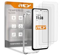 REY Pack 3X Pellicola salvaschermo e Cover Anti-Shock per Samsung Galaxy A07 4G, Vetro temperato e Silicone TPU ad Alta Resistenza
