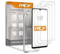 REY Pack 3X Pellicola salvaschermo e Cover Anti-Shock per Samsung Galaxy M23 5G - Galaxy M13 4G, Vetro temperato e Silicone TPU ad Alta Resistenza