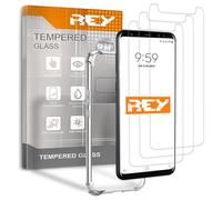 REY Pack 3X Pellicola salvaschermo e Cover Anti-Shock per Samsung Galaxy Note 8, Vetro temperato e Silicone TPU ad Alta Resistenza
