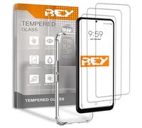REY Pack 3X Pellicola salvaschermo e Cover Anti-Shock per XIAOMI Black Shark 5 PRO, Vetro temperato e Silicone TPU ad Alta Resistenza