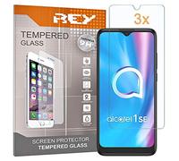 REY Pack 3X Pellicola salvaschermo per ALCATEL 1S 2020 - ALCATEL 3L 2020, Vetro temperato, di qualità Premium