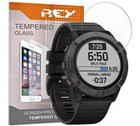REY Pack 3X Pellicola salvaschermo per Garmin Fenix 6X PRO 51mm - VENU 36mm - Forerunner 165 - Forerunner 165 Music, Vetro temperato, di qualità Premium