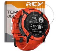 REY Pack 3X Pellicola salvaschermo per Garmin Instinct 2X Solar 50MM, Vetro temperato, di qualità Premium