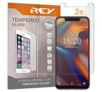REY Pack 3X Pellicola salvaschermo per UMIDIGI A3, Vetro temperato, di qualità Premium