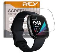 REY Pack 6X Pellicola salvaschermo per Fitbit Sense - Fitbit Versa 3, qualità Premium