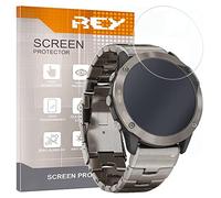 REY Pack 7X Pellicola salvaschermo per Garmin QUATIX 6X Solar 51mm, qualità Premium