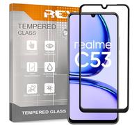 REY Pellicola salvaschermo 3D per Oppo REALME C53 4G - N53 4G - Note 50 4G - C51 4G, Nero, Vetro temperato, Copertura Completa, Pellicola Protettiva Protezione Schermo, 3D / 4D / 5D