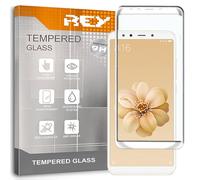 REY Pellicola salvaschermo 3D per XIAOMI Mi 6X - MI6X - Mi A2 - MIA2, Bianco, Vetro temperato, Copertura Completa, Pellicola Protettiva Protezione Schermo, 3D / 4D / 5D