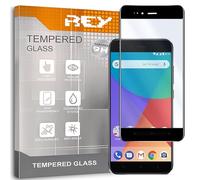 REY Pellicola salvaschermo 3D per XIAOMI Mi A1 - MIA1 - MI5X - Mi 5X, Nero, Vetro temperato, Copertura Completa, Pellicola Protettiva Protezione Schermo, 3D / 4D / 5D