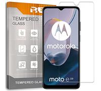 REY Pellicola salvaschermo per Motorola Moto E22i, Vetro temperato, di qualità Premium