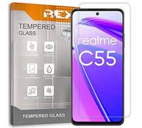 REY Pellicola salvaschermo per Oppo REALME C55 - Oppo REALME N55 - Oppo A98 5G, Vetro temperato, di qualità Premium