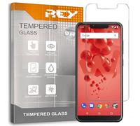 REY Pellicola salvaschermo per WIKO View 2 Plus - WIEW 2 Go, Vetro temperato, di qualità Premium