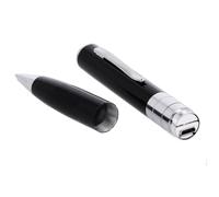 REY Registratore nascosto con penna spia audio, fino a 32 Gb, include cavo micro USB, manuale, auricolari e inchiostro, colore nero