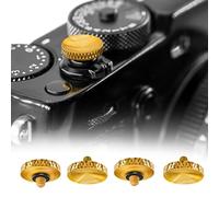 REYGEAK 4 pezzi grilletto concavo in lega di alluminio, pulsante di scatto morbido per Leica, per Fujifilm X100VI X-T30 X-T20 X-T10 X-T5 X-T4 X-T3 X-PRO (4 ottone)