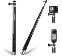 REYGEAK Bastone per selfie in fibra di carbonio, 3 m, lunghezza 300 cm, per Insta360 X4/X3, monopiede polare estensibile in fibra di carbonio, per GoPro Hero 11/10/9, DJI Action 4/3 e altre action