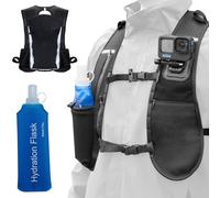 REYGEAK Cinghia per montaggio toracico della macchina fotografica di azione,supporto della tracolla dello zaino per GoPro,supporto regolabile del gilet da corsa con doppi artigli per GoPro/DJI Action
