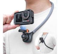 REYGEAK Mount per collo magnetico per DJI Osmo Action, montaggio per action camera POV, montaggio con cintura toracica regolabile compatibile con accessori DJI OSMO 360/Action 5 Pro/4/3