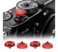 REYGEAK Per Fujiifilm - Pulsante di scatto per fotocamera (confezione da 4/4 rosso), in rame, pulsante di scatto per fotocamera compatibile con Fuji Fujifilm X-T5 X-T4 X-T3 accessori