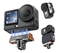 REYGEAK Supporto magnetico a sgancio rapido in alluminio Dual Direction per DJI Action 6/OSMO Nano, alluminio CNC intagliato supporto magnetico con viti da 1/4" (Dual Direction)