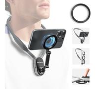 REYGEAK Supporto magnetico per telefono, supporto per telefono cellulare intorno al collo POV/Vlog Selfie Mount Hand Free Phone Neck Holder Video Recording Chest Stand per iPhone 15 14 13 12 Pro Max