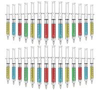 REYIN-CHHN 36 penne a sfera a forma di siringa, multicolore, retrattili, ambidestre, inchiostro nero, 0,7 mm, 12,7 cm, in plastica, divertenti penne per infermieri, studenti, bambini, regali,