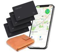 Reyke Carta Tracker per Portafoglio, Localizzatore Bluetooth Ricaricabile | Scheda di localizzazione Bluetooth piatta ricaricabile per portafoglio e bagagli; compatibile con Apple Find My su iOS.