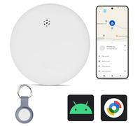 Reyke GPS Tracker Android, Air Smart Tag compatibile con Google Find My (Android Only), Trova chiavi per chiavi, Luggage, Suitcase, Wallet, IP66 Waterproof, bianco