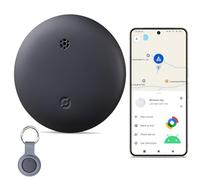 Reyke GPS Tracker per Android - Air Smart Tag compatibile con Google Find My (solo per Android), Trova chiavi per chiavi, bagagli, valigia e portafoglio, impermeabile IP66, nero