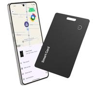 Reyke Slim Wallet Tracker Card Ricaricabile Portafoglio IP67 Impermeabile Funziona con Google Find My App (solo Android), Organizzatore di oggetti per etichette bagagli, telefoni cellulari, passaporti