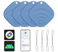Reyke Tracker Android, Smart Tag compatibile con Google Find My (solo per Android), localizzatore per chiavi, bagagli, valigia, portafoglio, 4 pezzo