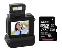 Reykentu Stile Monoreflexes Mini Camera CMOS con Lampada Flash e Batteria Dock Videoregistratore Portatile DV 1080P