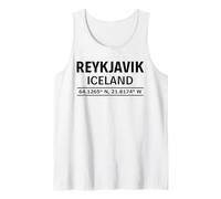 Reykjavik Islanda City Coordinates Souvenir T-Shirt Canotta