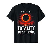 Reykjavik Islanda Totality Eclipse 12 Agosto 2026 Maglietta